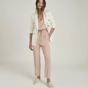 REISS Kat Casual Straight-leg Jumpsuit Blush Pink Size 10US
